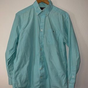 Vineyard vines teal button down